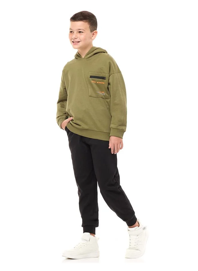 victor and jane Victor And Jane Teens Back Graphic Hoodie and Joggers Set