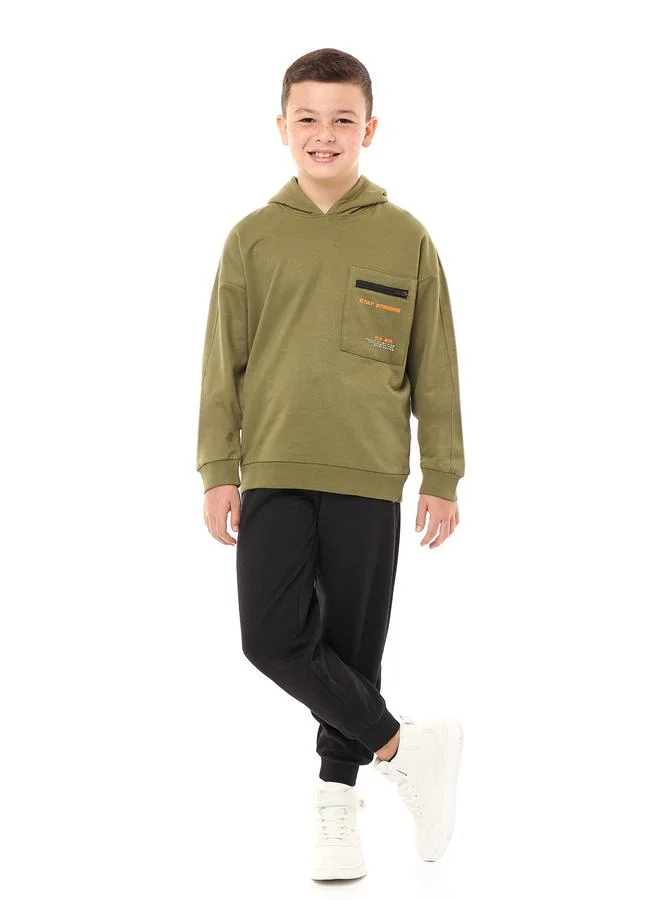victor and jane Victor And Jane Teens Back Graphic Hoodie and Joggers Set