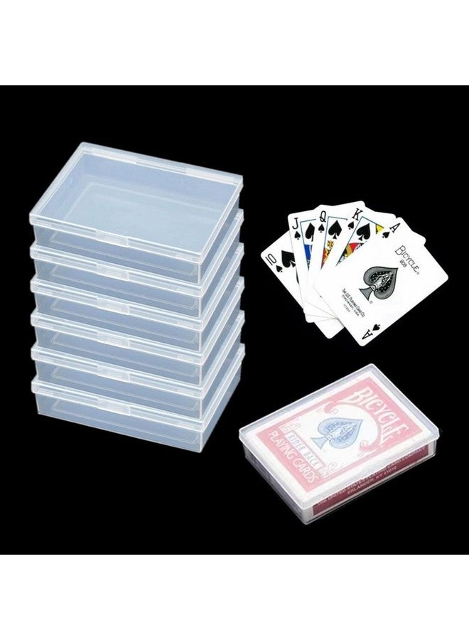 DKAOVH 6 Pcs Playing Card Case, Clear Card Deck Box,Collectible Trading Card Cases, Plastic Playing Game Card Storage Box Holder Box for Game Card, Bank Card, Business Card, PTCG Cards - Image 1