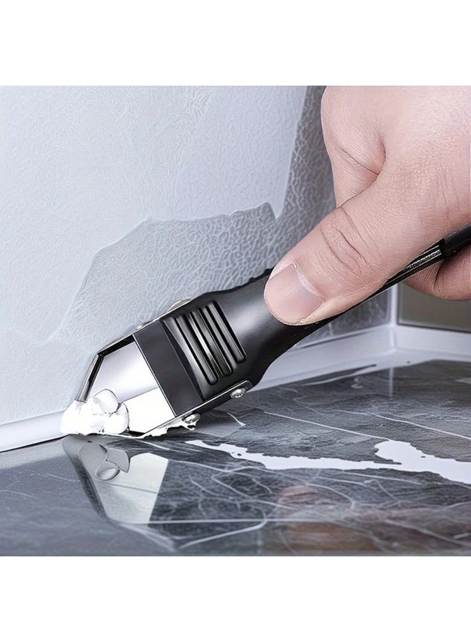 Black Silicone Caulking Tool Ergonomic Handle Stainless Steel Tip Multi Functional - Image 4