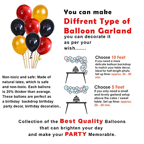 Party Propz حزمة ديكورات الذكرى السنوية الأولى من Party Propz - 55 قطعة ديكورات الذكرى السنوية الأولى | لافتة "عيد زواج سعيد" | ديكورات الذكرى السنوية (فويل، كرتستوك)، أسود - Image 3