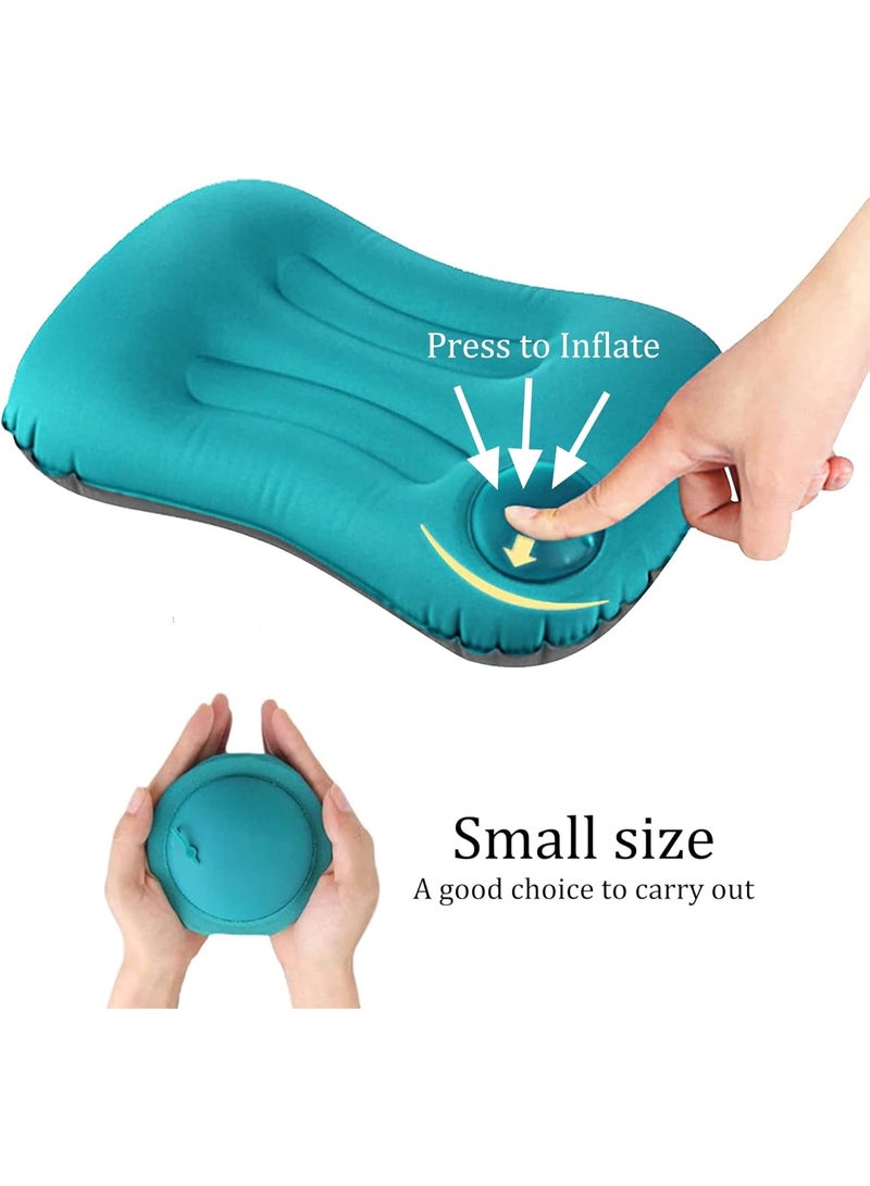 Inflatable Camping Pillow, Ultralight Inflating Pillow, Camping &Beach Travel Pillow, Ultra-light Camping Pillow for Adults & Kids (Green) - Image 5