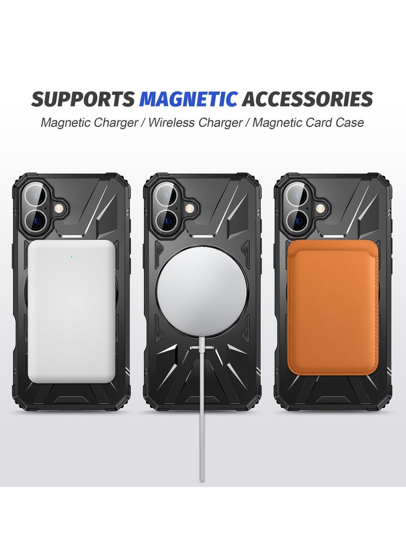 عام حافظة لجهاز iPhone 16/16 Plus، مزودة بتقنية MagSafe ومقاومة للسقوط، تشمل أيضًا حامل حلقة لتوفير راحة إضافية أثناء الاستخدام، وتتناسب تمامًا مع iPhone 16 و16 Plus. - Image 4