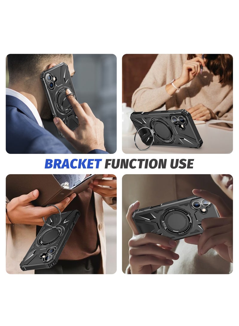 عام حافظة لجهاز iPhone 16/16 Plus، مزودة بتقنية MagSafe ومقاومة للسقوط، تشمل أيضًا حامل حلقة لتوفير راحة إضافية أثناء الاستخدام، وتتناسب تمامًا مع iPhone 16 و16 Plus. - Image 5