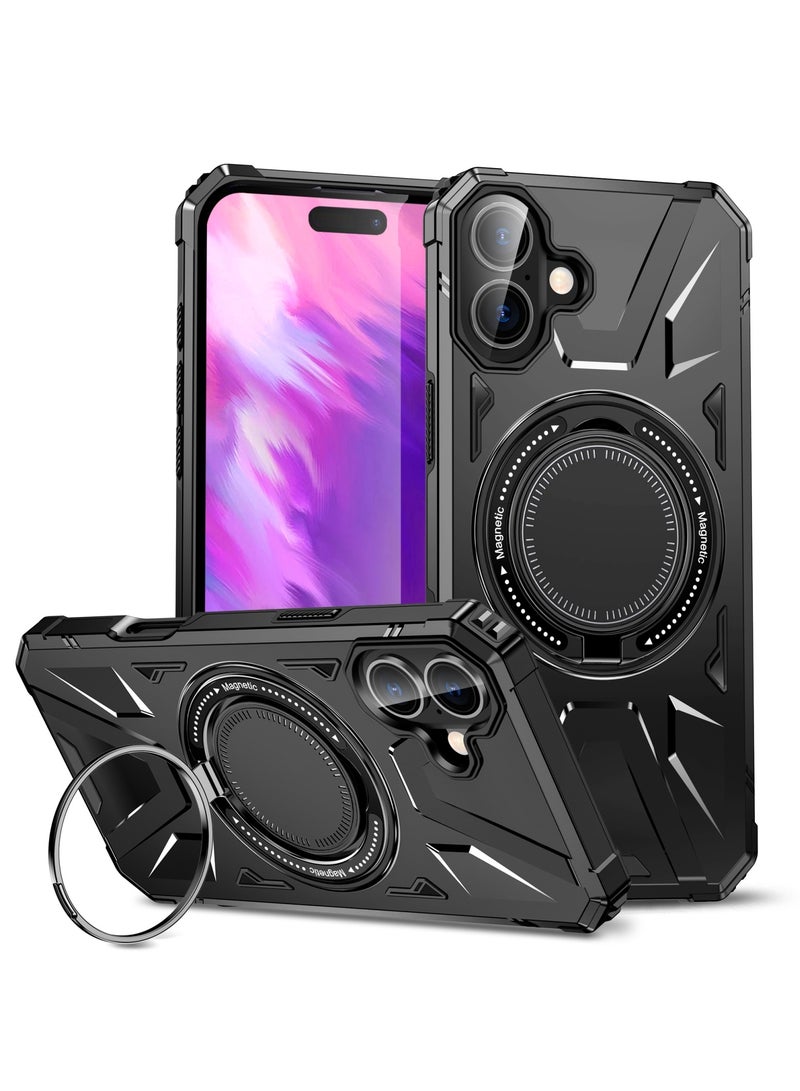 عام حافظة لجهاز iPhone 16/16 Plus، مزودة بتقنية MagSafe ومقاومة للسقوط، تشمل أيضًا حامل حلقة لتوفير راحة إضافية أثناء الاستخدام، وتتناسب تمامًا مع iPhone 16 و16 Plus. - Image 1