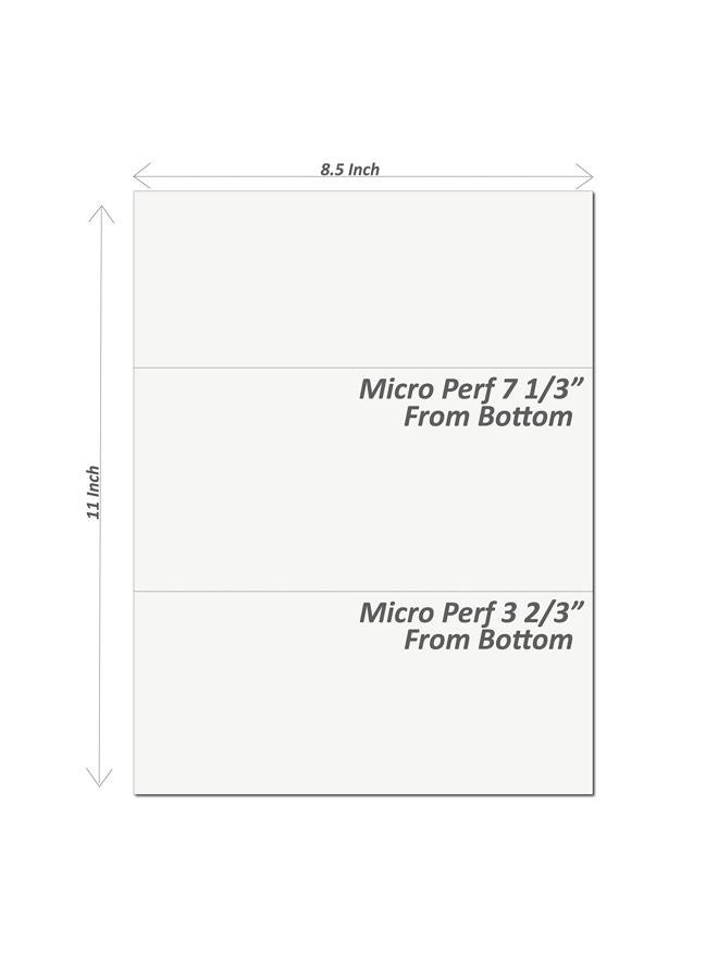 Alliance Perforated Paper Laser Cut Sheet 8.5 x 11 inch, 20 lb, 92 Bright - Made In The USA (3.67 & 7.33 From Bottom, 2,500 Sheets | Case) - Image 1