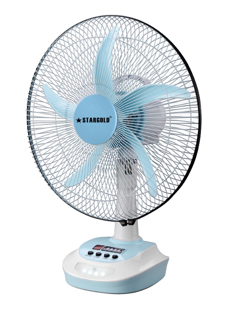 Stargold Rechargeable Oscillating Fan 5 Speed With LED Light Fan 16inch 25W - Image 1