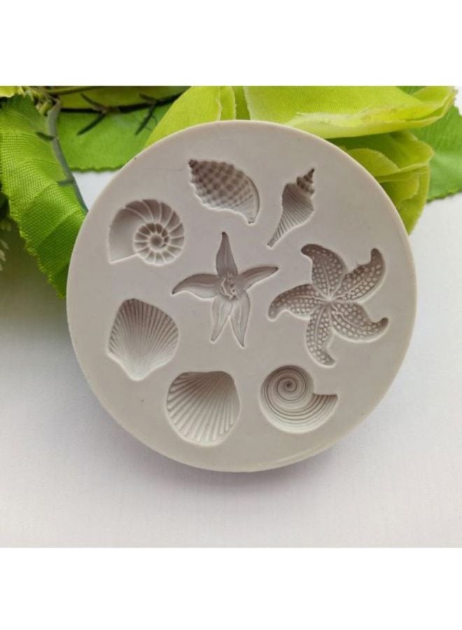 شاربدو قالب كيك الشوكولاته بأشكال المحارة البحرية بيج 10x10x5سم - Image 3