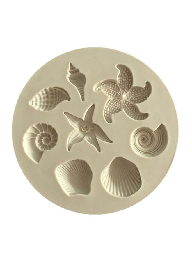 شاربدو قالب كيك الشوكولاته بأشكال المحارة البحرية بيج 10x10x5سم - Image 1