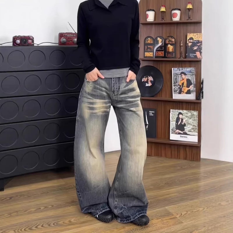 Unisex Casual Daily Denim Jeans - Image 3