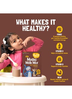 Slurrp Farm Slurrp Farm No Sugar Chocolate Nutrition Powder Milk Mix, Sweetened with Jaggery Powder, Contains Jowar and Oats, with 10 Essential Nutrients, 250 g  - Image 2