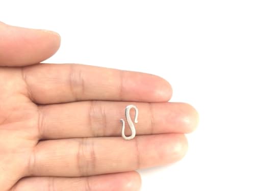 Adabele 5pcs Adabele Authentic 925 Sterling Silver S Hooks Clasp 15mm (0.59 Inch) Connector Hypoallergenic Nickel Free for DIY Jewelry Making SS316 - Image 2