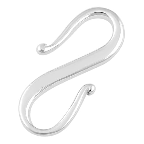 Adabele 5pcs Adabele Authentic 925 Sterling Silver S Hooks Clasp 15mm (0.59 Inch) Connector Hypoallergenic Nickel Free for DIY Jewelry Making SS316 - Image 1
