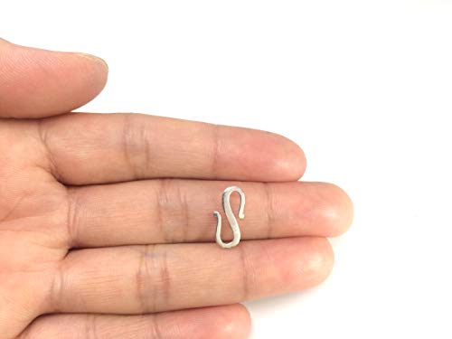 Adabele 5pcs Adabele Authentic 925 Sterling Silver S Hooks Clasp 15mm (0.59 Inch) Connector Hypoallergenic Nickel Free for DIY Jewelry Making SS316 - Image 4