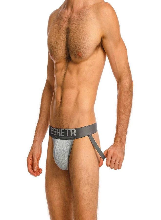 BSHETR Men's Jockstraps Athletic Supporters 4-Pack Cotton Work Out Underwear (4-Pack, size L:32"-34",81cm-86cm) - Image 3