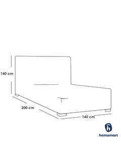 Homzmart Swedish Wood and Velvet Queen  Bed 140×200×140 cm - Light Purple  - Image 3