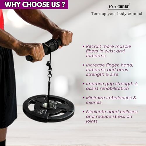 Protoner Forearm Wrist Roller for arm Exercises - Image 5