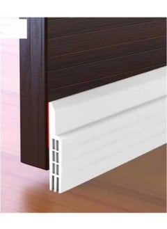 Adhesive Under Door Sweep Weather Stripping Soundproof Rubber Bottom Seal with Wider Strong for Interior Exterior Doors Guard Against Drafts Dust Noise Animals (1M White)