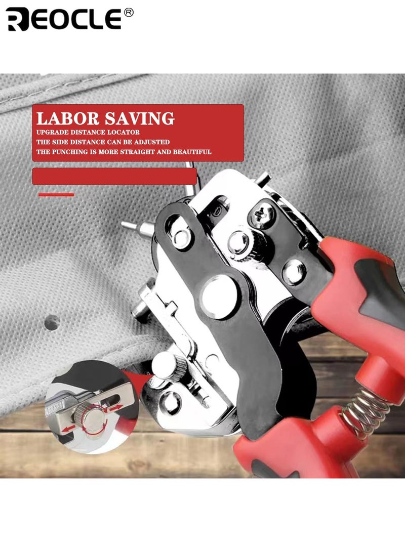 ريوكل ذو طيات ثقب ثقب جلدي شديد التحمل مع 6 أحجام ثقب صلب مثالية للأحزمة وساعات العصابات الأشرطة أطواق الأليفة السروج الأحذية النسيج DIY أداة المنزل والحرف اليدوية للرجال والنساء - Image 4