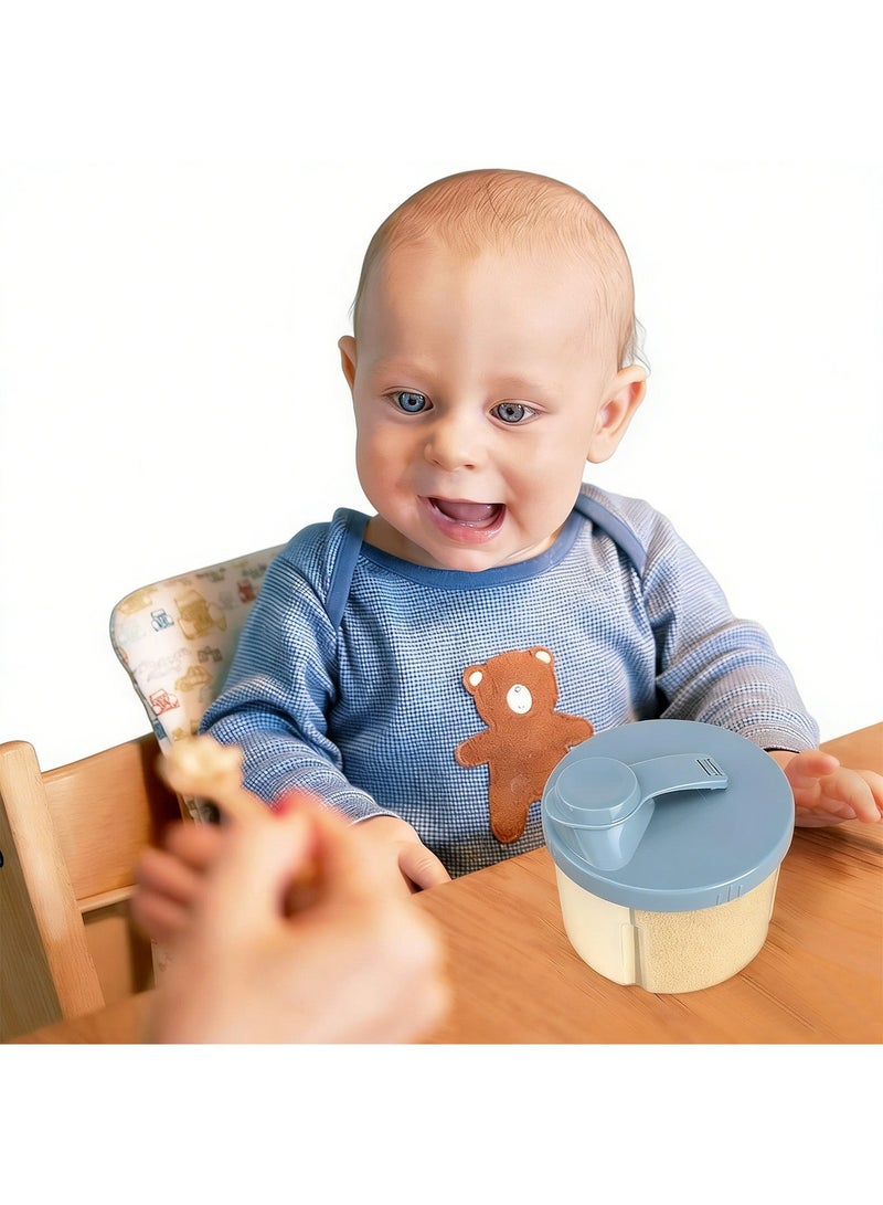 BoboCare baby milk powder container, 2-Pack Blue Formula Dispensers with Compartments, Non-Spill milk powder container, Safe baby food container for Travel - Image 5