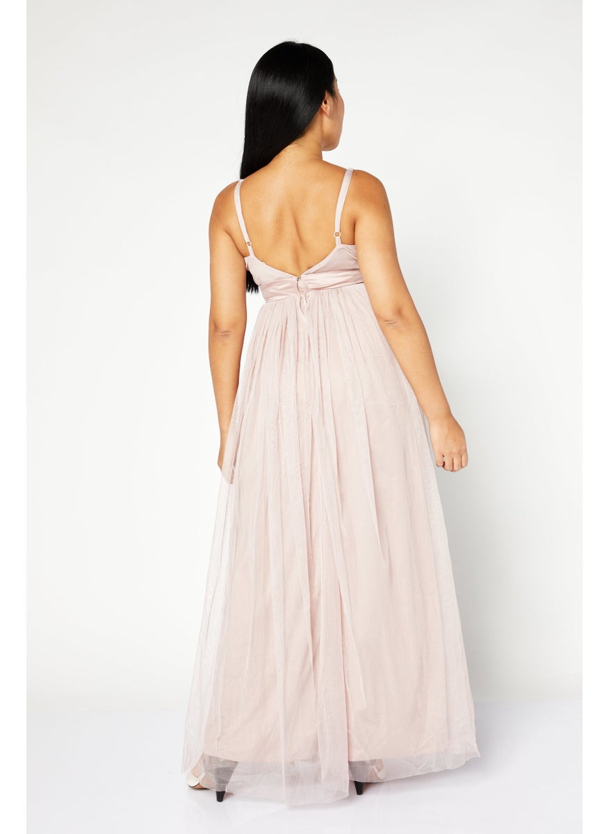 Anaya With Love Women Eyelet Maxi Dress, Pink  - Image 2