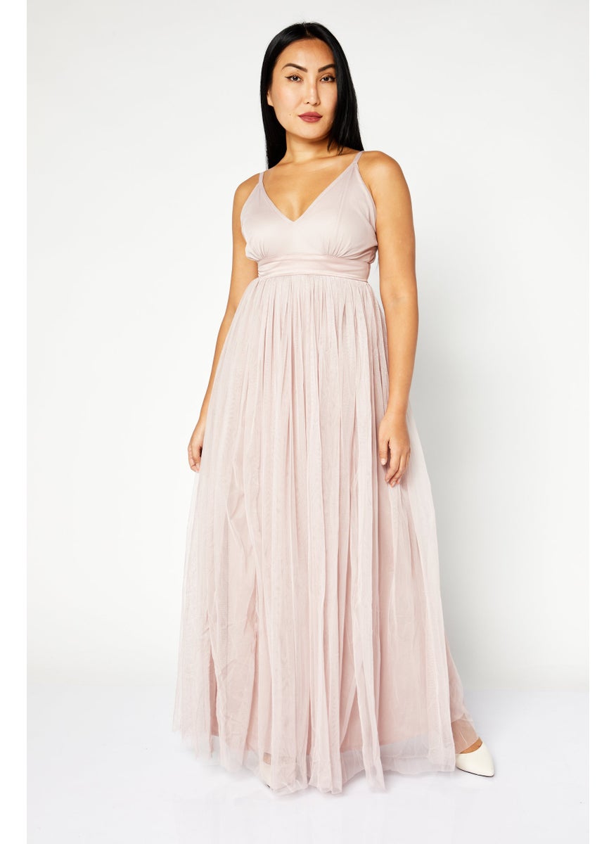 Anaya With Love Women Eyelet Maxi Dress, Pink  - Image 1