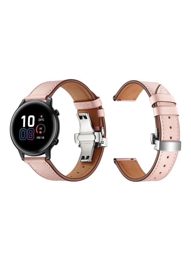 Perfii Replacement Band For Honor MagicWatch 2 42mm Pink/Silver - Image 3