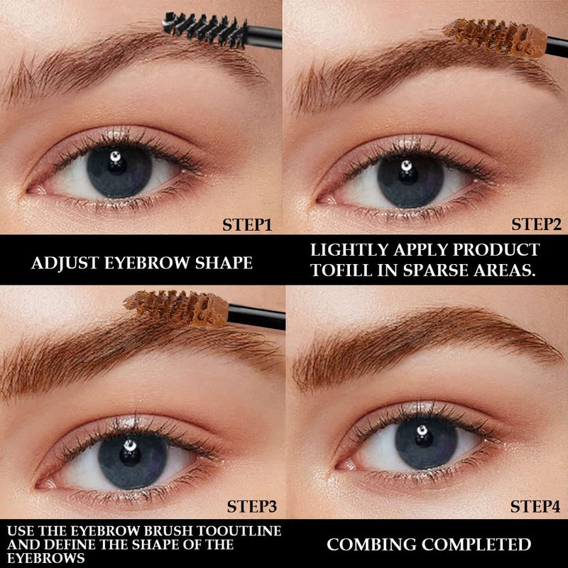 BINGBRUSH Tinted Thickening Brow Mascara,Brow Fast Sculpt,Waterproof, Transfer-proof, Brush to Fill in Eyebrows and Cover Gray Hairs - Cruelty Free - Light Medium Brown (1pc 04 Rich Auburn) - Image 4