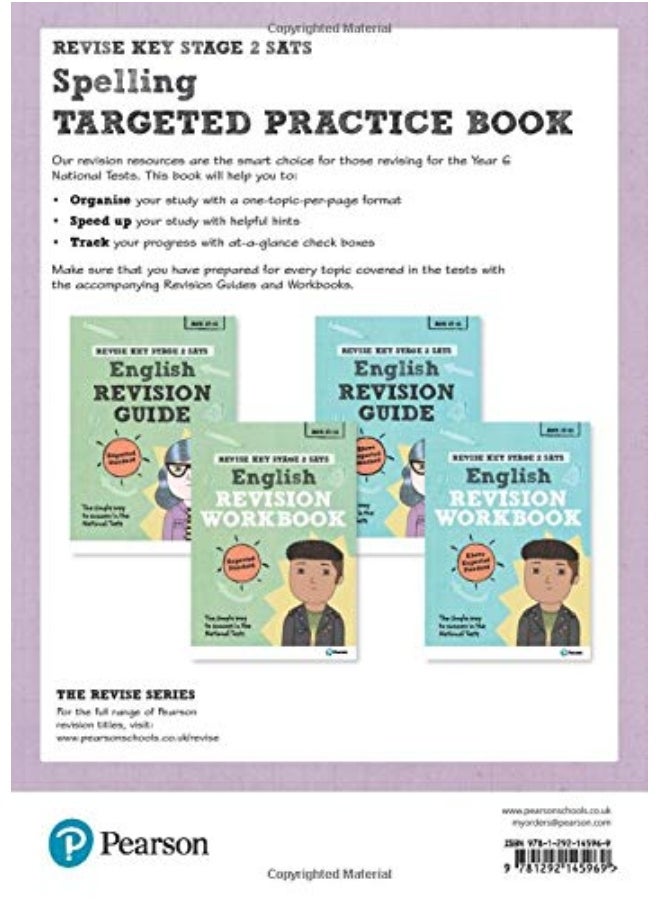 null - Pearson REVISE Key Stage 2 SATs English Spelling - Targeted Practice for the 2025 and 2026 exams - Image 1