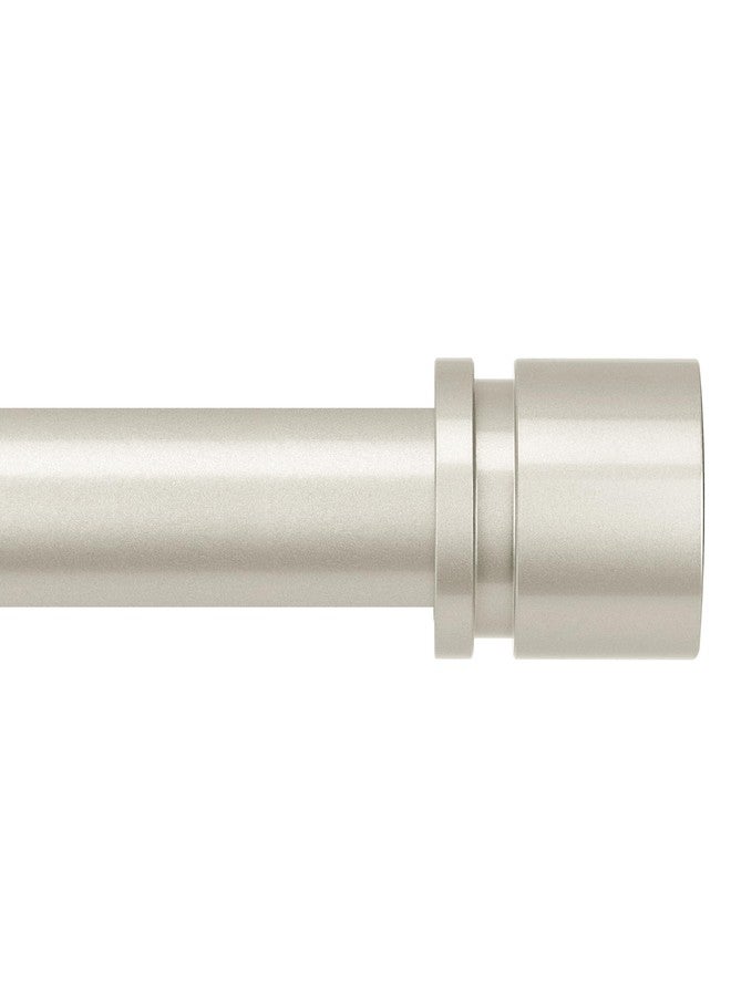 Byondeth Curtain Rods for Windows 16 to 88 Inches Adjustable Length 1 Inch Diameter Window Curtain Rod with Aluminium End Cap, Brushed Nickel - Image 1