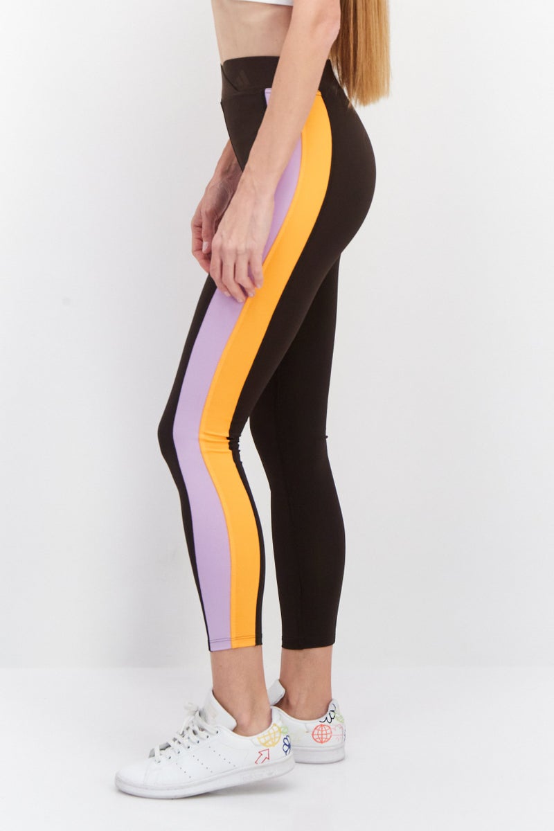 Adidas Women Sportswear Fit Training Tight, Brown Combo - Image 4