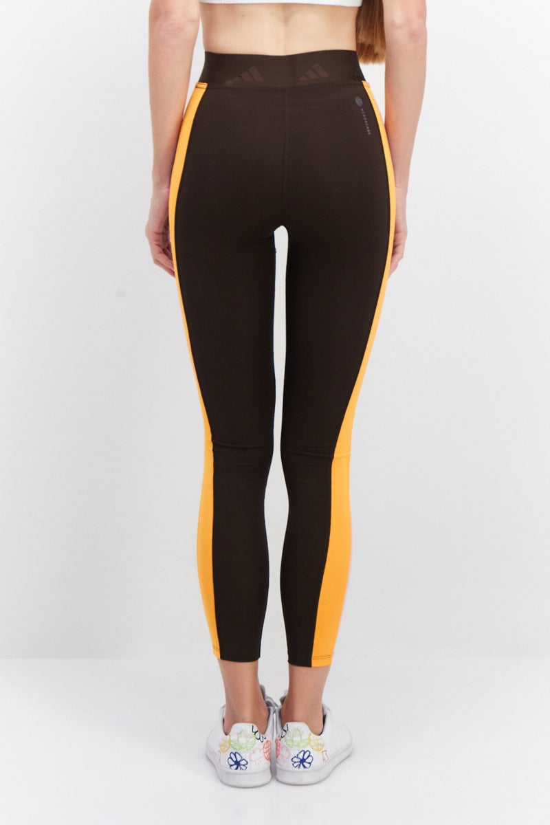 Adidas Women Sportswear Fit Training Tight, Brown Combo - Image 3