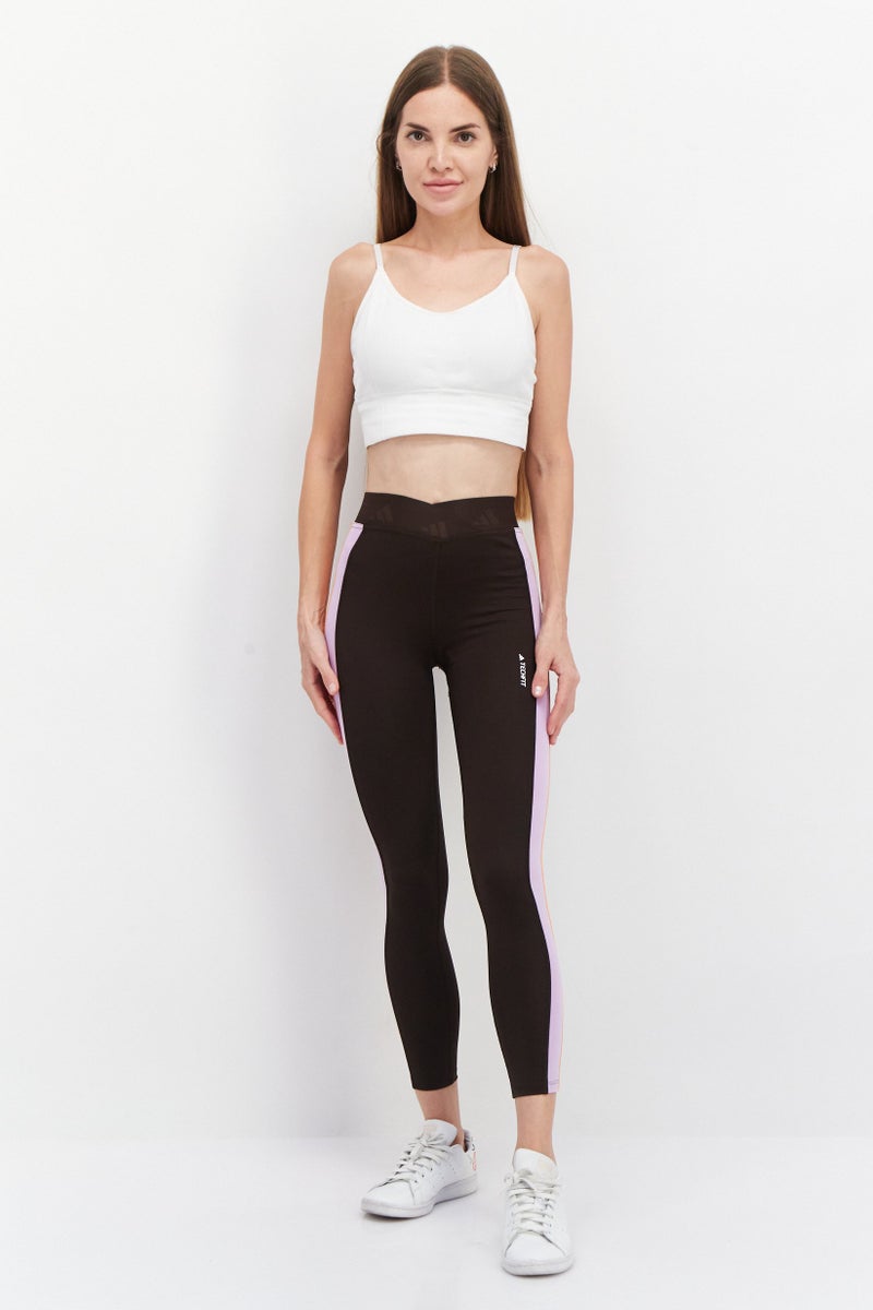 Adidas Women Sportswear Fit Training Tight, Brown Combo - Image 2