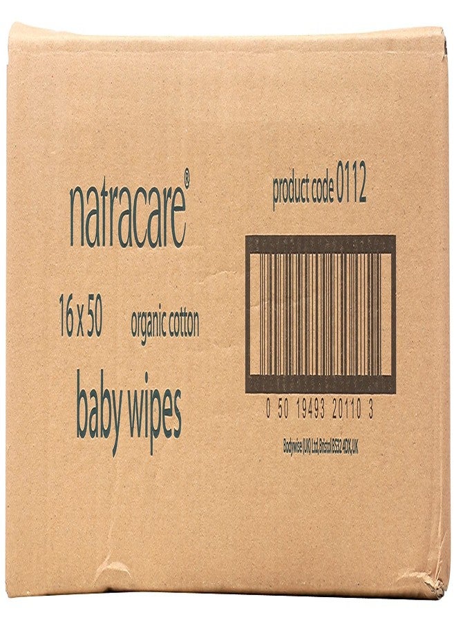 Natracare Organic Cotton Baby Wipes With Essential Oils of Chamomile, Apricot and Sweet Almond Oil (16 Packs, 800 Wipes Total) - Image 4