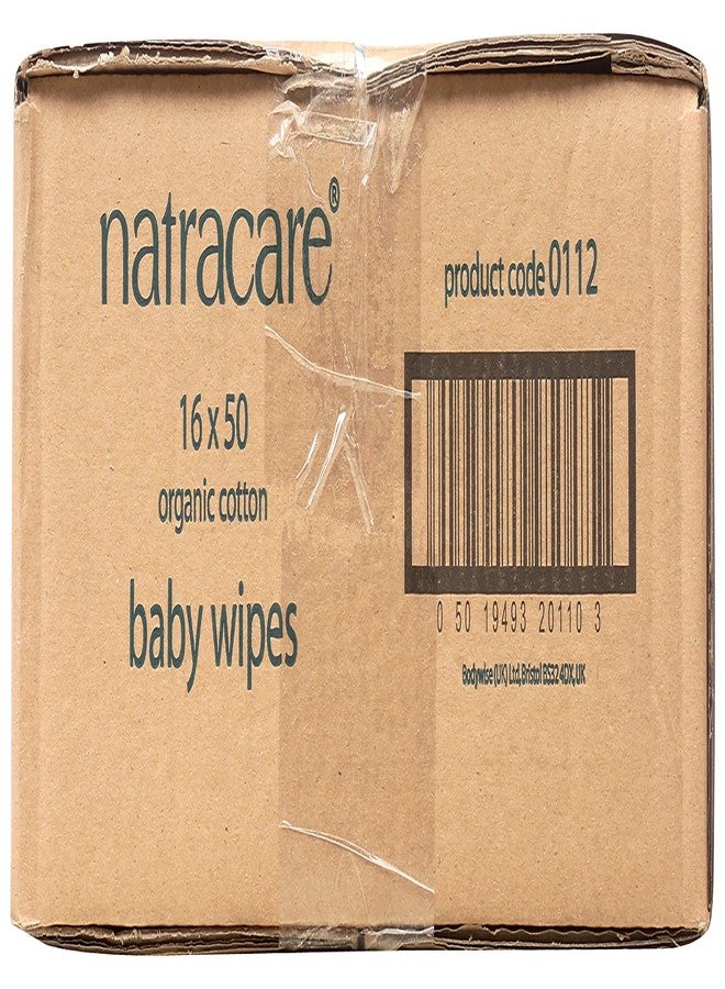 Natracare Organic Cotton Baby Wipes With Essential Oils of Chamomile, Apricot and Sweet Almond Oil (16 Packs, 800 Wipes Total) - Image 5
