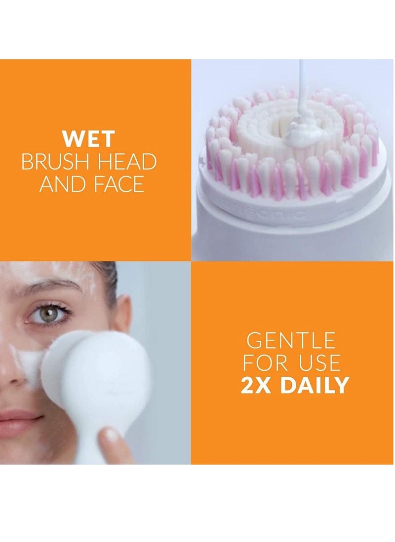 Clarisonic Clarisonic New Sensitive Facial Cleansing Brush Head Replacement | Compatible with Mia 1, Mia 2, Mia Fit, | Same as The Pictures (2Count)  - Image 2