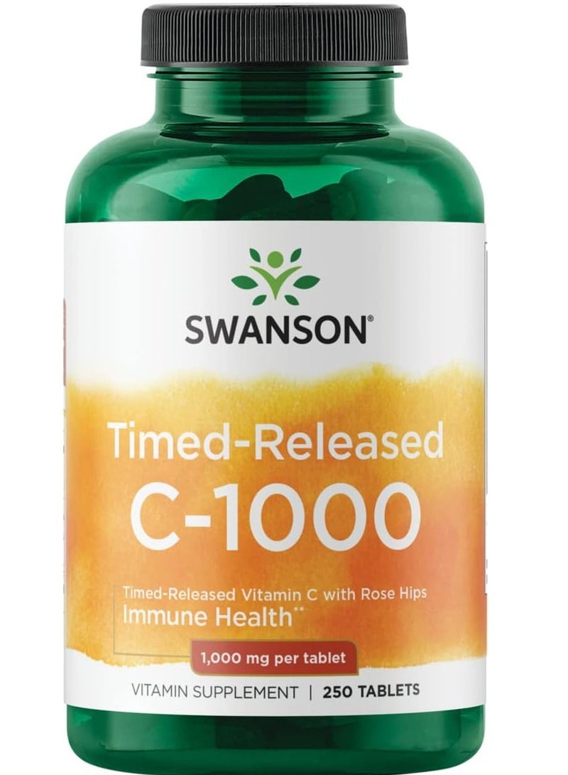 SWANSON Timed-Release Vitamin C-1000  Immune System Support 1000 mg 250 Tablets
