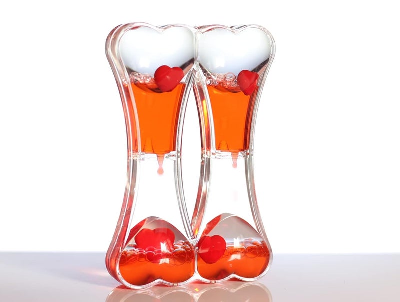Lilone Double Heart Liquid Droplet Paper Weight for Home Office Table Decor Item (Red, Acrylic, 14x9x3 cm) - Image 3