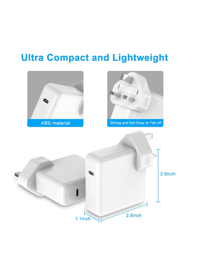 Anmi محول طاقة USB C 61 واط لجهاز Mac Book Pro13 بوصة 2021، 2020، 2019، 2018، Mac Book Air 16، 15، 14، 13 بوصة 12 بوصة متضمن مع كابل 2M نوع C  - Image 4