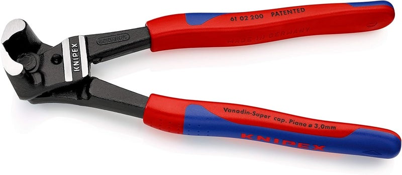 KNIPEX 61 02 200 Bolt End Cutting Nippers with Multi-Component Handle - 200mm - Image 2