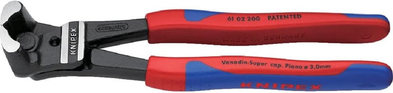 KNIPEX 61 02 200 Bolt End Cutting Nippers with Multi-Component Handle - 200mm - Image 1