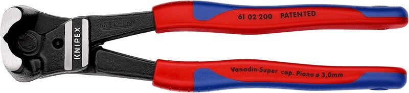 KNIPEX 61 02 200 Bolt End Cutting Nippers with Multi-Component Handle - 200mm - Image 3