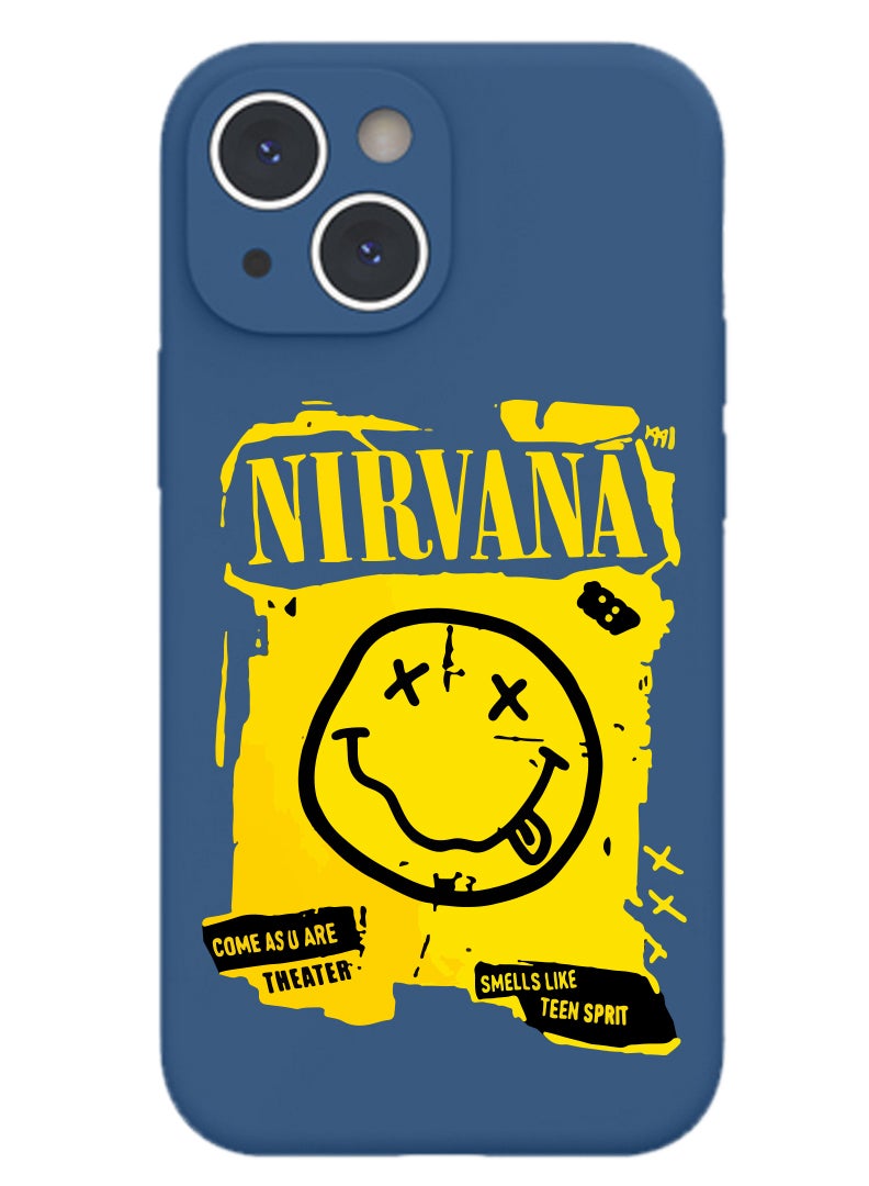 Theodor Protective Slim Fit Case Liquid Silicone Cover with Full Body Protection Anti-Scratch Shockproof Case For iPhone 14 Blue  - FORZA125 Boo B - Image 1