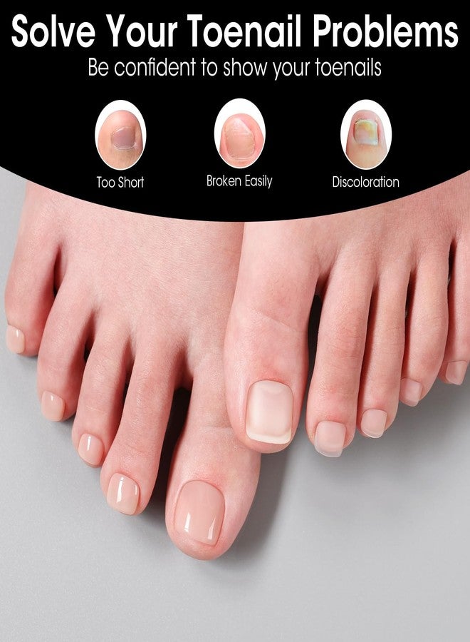 Gellen Gel Toe Nail Tips 300Pcs, 12 Sizes Short Square Fake Toe Nails with Handle - Full Matte Coverage for Easy Press-On Application, Press on Toenails Perfect for DIY Summer Pedicure - Image 3