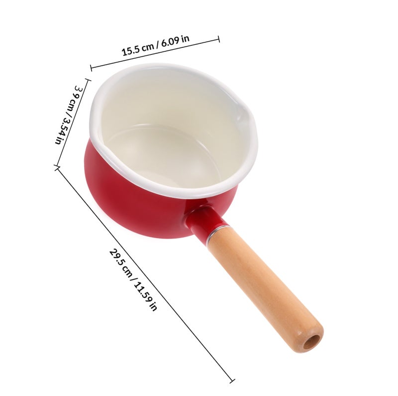 Small Enamel Pot Non-stick Pot Kitchen Heating Pot Handle Pot - Image 2