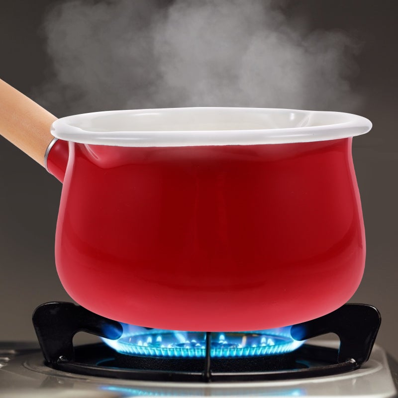 Small Enamel Pot Non-stick Pot Kitchen Heating Pot Handle Pot - Image 3
