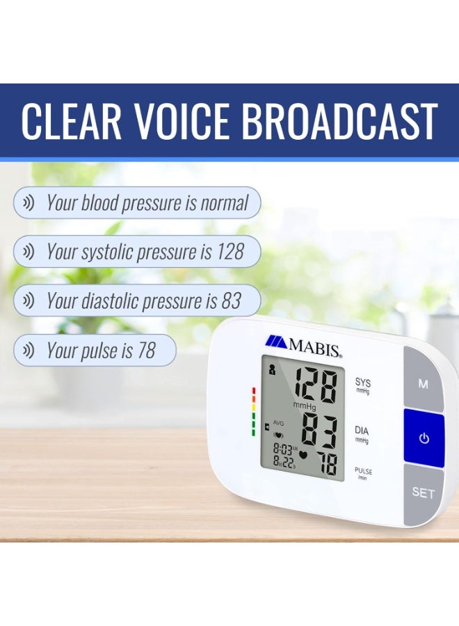 MABIS Universal Talking Blood Pressure Monitor, Upper Arm, Irregular Heartbeat Detection, 396-Reading Memory Storage for 4 User Profiles - Image 5