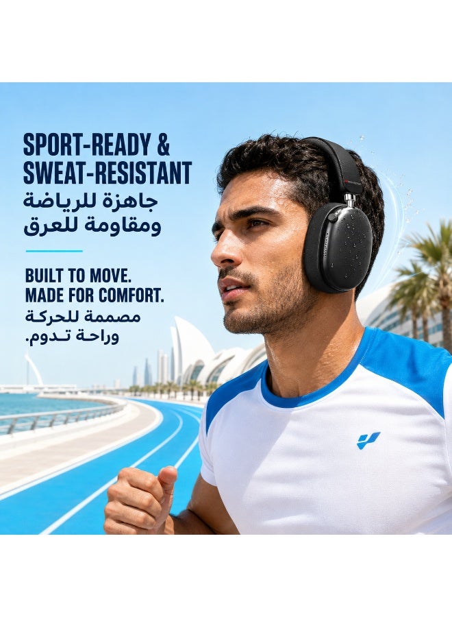 MONSTER Wireless Bluetooth Over Ear Headphones, ANC Noise Cancelling Headset, Bluetooth 6.0 Speed Charge - Fast Usb Type-C , Dual Device Connection,40H Battery - Image 3