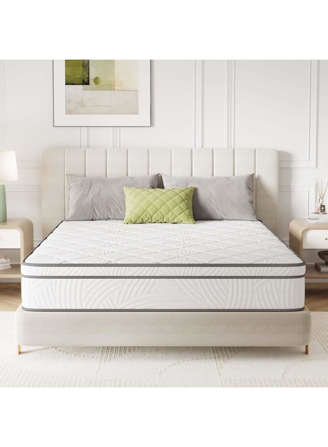 Novilla Queen Mattress 12 Inch, Hybrid Mattress Queen Size with Comfy Support, Bed Mattresses in a Box with Individual Pocket Springs for Motion Isolation & Pressure Relief, Certipur-Us Certified - Image 1