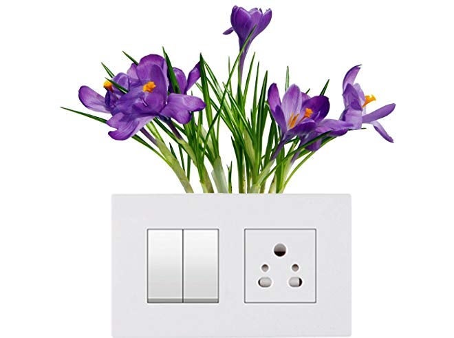 Decals Creation ™ Switch Board Sticker Floral Stickers Wall Stickers Light Switch Sticker - Pack of 2 (16 Stickers) - Image 5